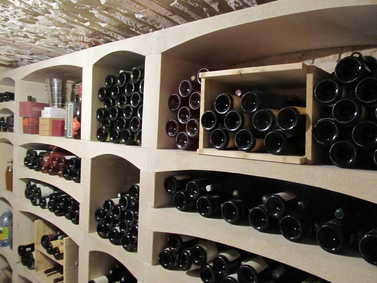 Casier à bouteilles en pierre reconstituée, étagères à vin, modulables