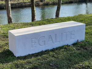 Banc plein droit, (200x50x50 cm)