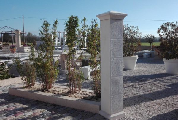 Bordure de jardin droite, jardinière modulable, aspect ciselé bouchardé, longueur 125, largeur 27 cm – Image 9