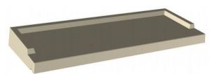 Appuis de fenêtre Tradition standard avec isolation, profondeur 35 cm, longueur 180 / 192 cm