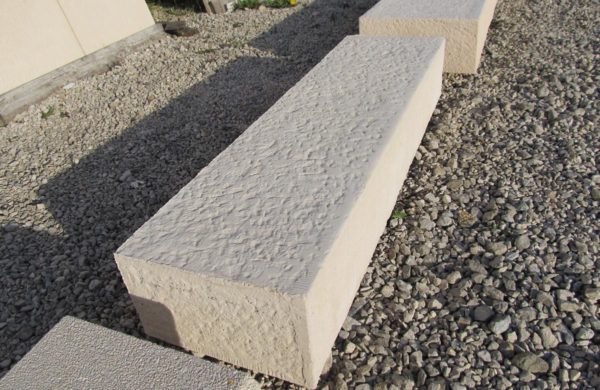 Bordure de jardin droite, jardinière modulable, aspect ciselé bouchardé, longueur 125, largeur 27 cm – Image 10