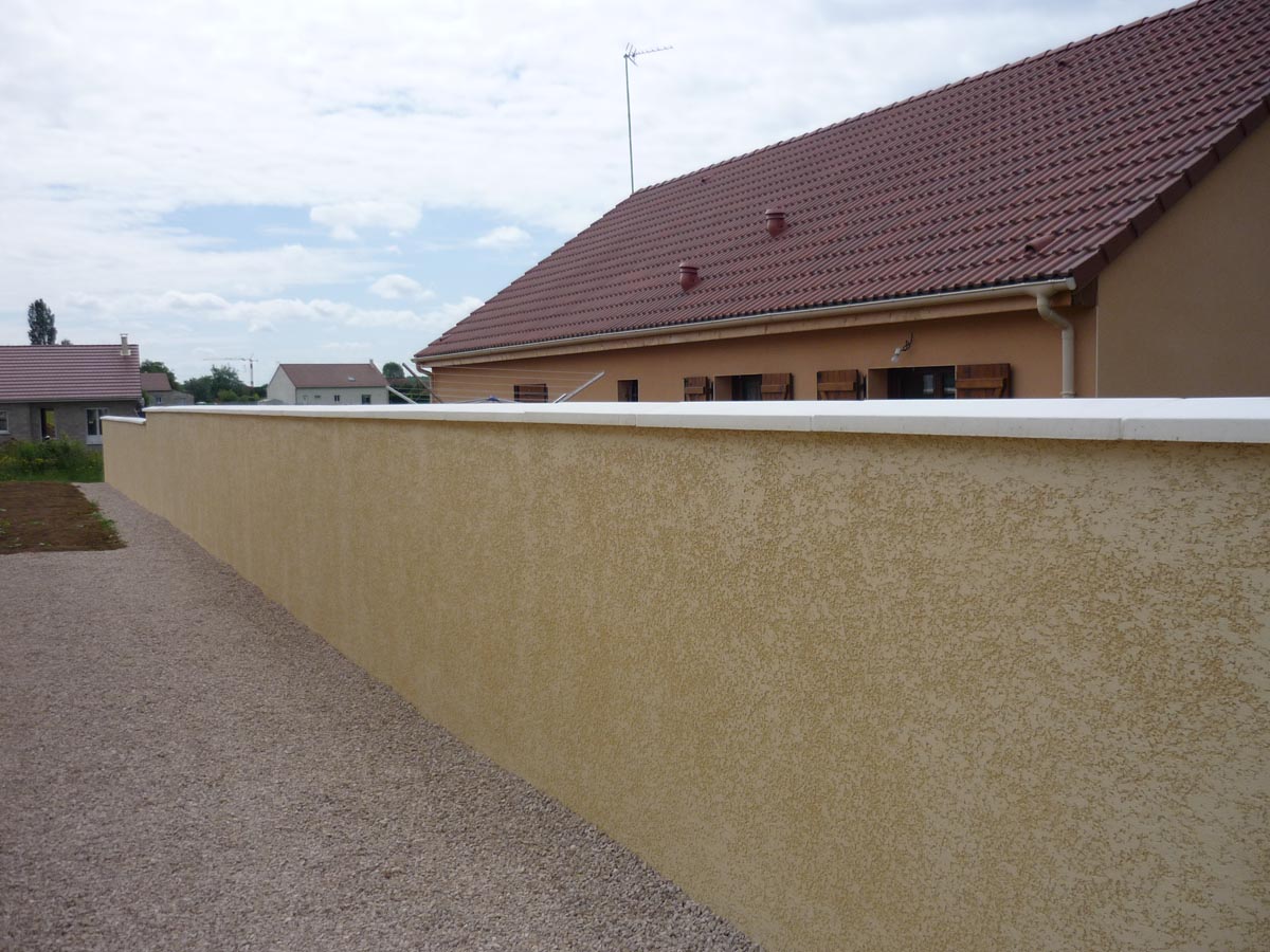 Couvertine béton deux pentes 1 m blanche ou grise (couvre-mur, chaperon