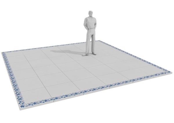 Dalles béton ciré XXL; modèle carré 80 x 80 mono format avec frises à motif – Image 6