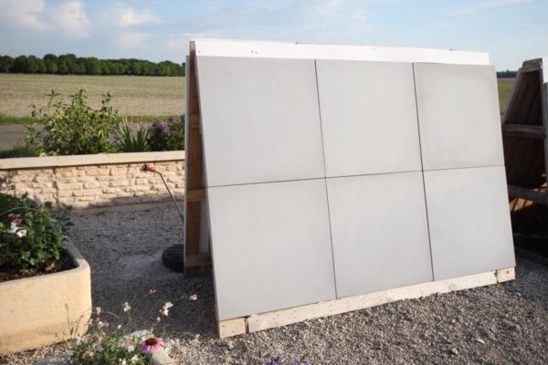 Dalle de jardin ronde béton désactivé diamètre 80 cm