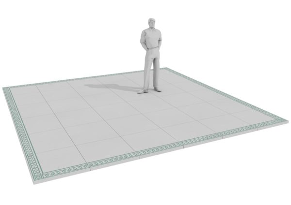 Dalles béton ciré XXL; modèle carré 80 x 80 mono format avec frises à motif – Image 7