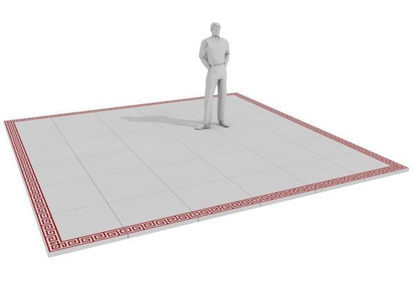 Dalles béton ciré XXL; modèle carré 80 x 80 mono format avec frises à motif – Image 8
