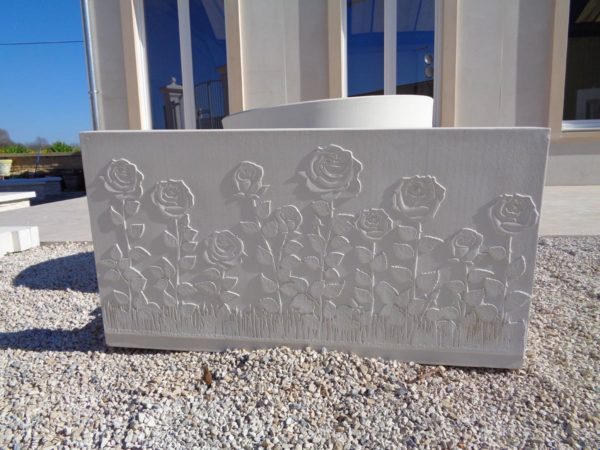 Mur de soutènement en L béton préfabriqué, muret monobloc, aspect décoratif – Image 2