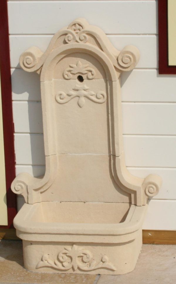 Fontaine de jardin murale en pierre reconstituée, modèle 2 – Image 5