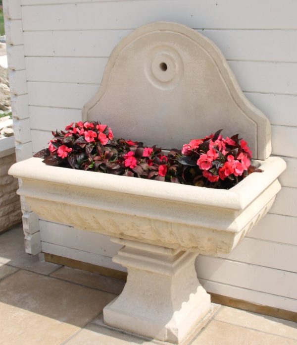 Fontaine de jardin murale en pierre reconstituée, modèle 1 – Image 3