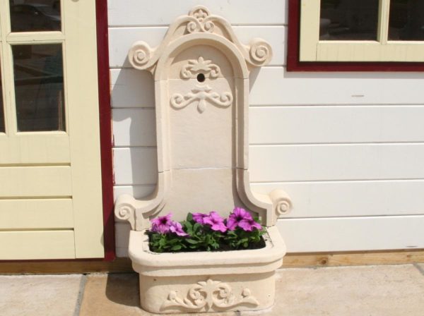 Fontaine de jardin murale en pierre reconstituée, modèle 2 – Image 7
