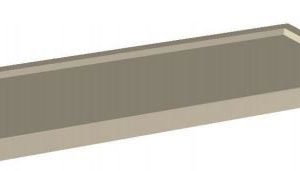 Seuil traditionnel pour porte de service, talon épaisseur 75 mm, profondeur  33, longueur 80 cm 