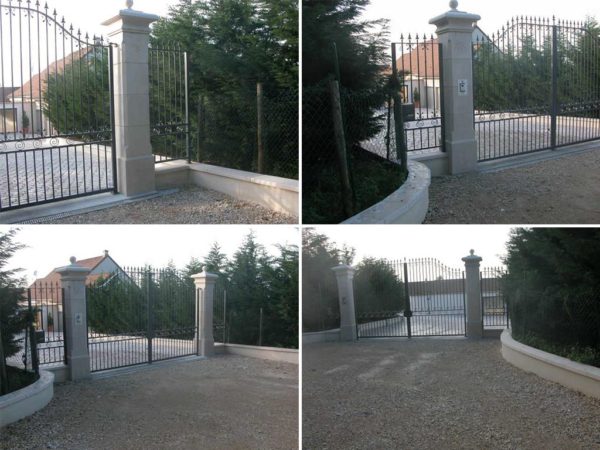 Piliers de portail lisse 40 et 50, gamme Provence, avec couronnement et boule – Image 11
