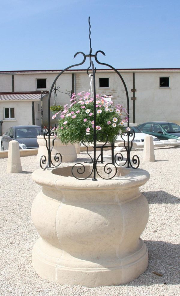 Puits de jardin en pierre reconstituée modèle 2 – Image 4