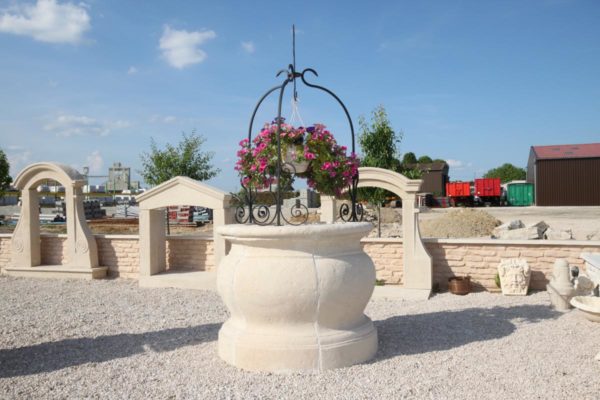 Puits de jardin en pierre reconstituée modèle 2 – Image 6