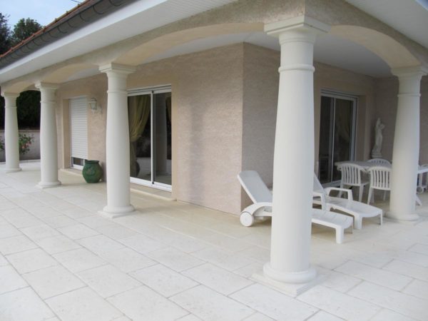 Seuil pour porte et porte-fenêtre avec isolation, provençal, profondeur 43, longueur 140 cm – Image 15