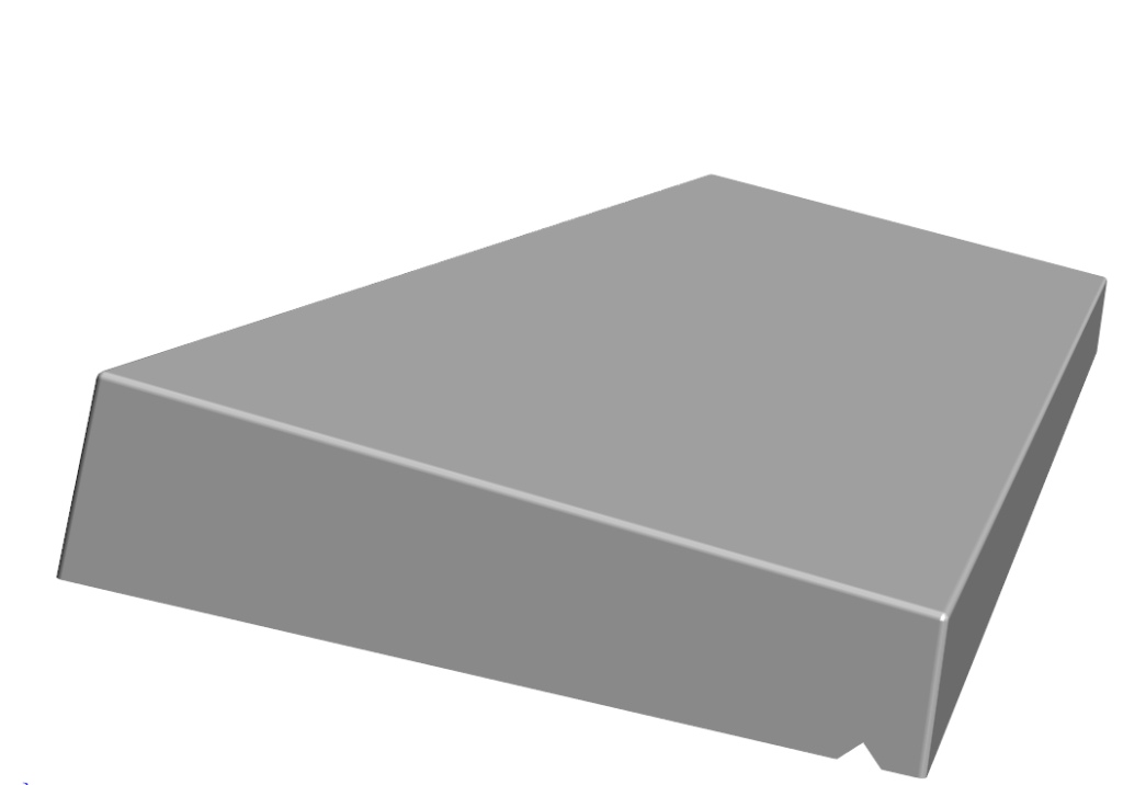 K.1–Couvertine 1 pente 5.5-7.5x30x100
