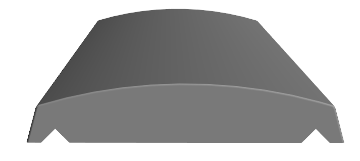 K.7-Couvertine arrondie 32×6-4×100