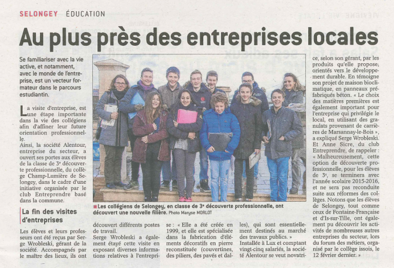 Article-Alentour-collège-selongey-visite-entreprise-bien-public-fev-2016